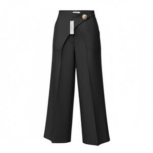 Commense Metal Detail Straight-Leg Pants Black Women’s Size M